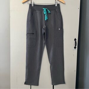 Figs Women's Yola With Yoga Waistband Petite Skinny Scrub Pants Size XXS Gray